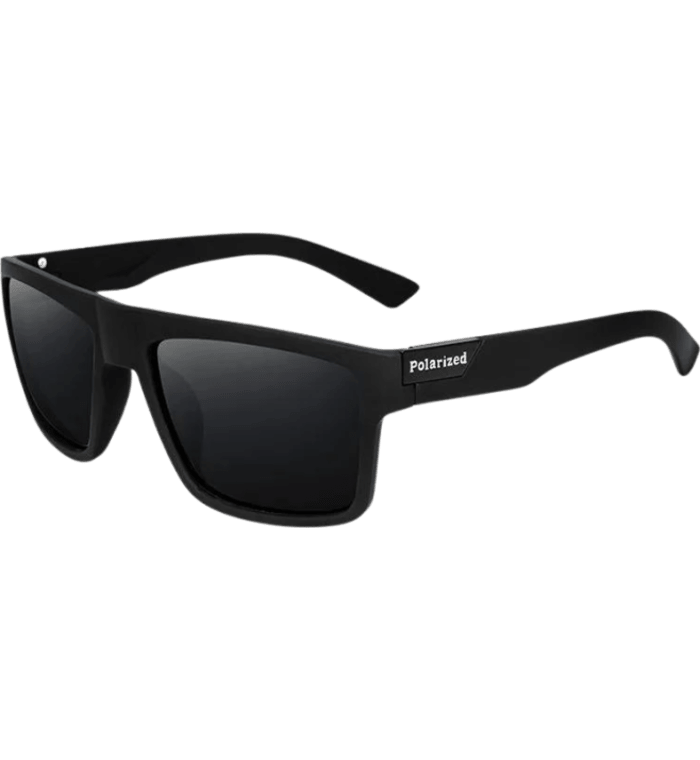 Gafa de sol polarizadas clásicas cuadradas de moda para hombres y mujeres Retro para conducir, para pescar, gafas de sol de diseñador de marca de lujo, gafas UV400 - POLARIZADO NEGRO