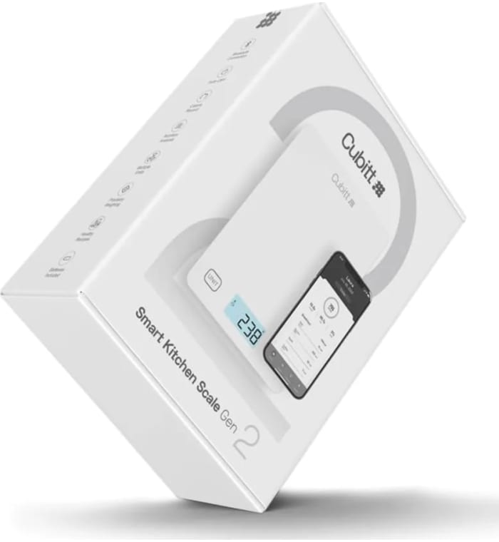 CUBITT Báscula inteligente de cocina, báscula de alimentos Bluetooth con calculadora nutricional para ceto, macro y calorías, gramos digitales y onzas para pérdida de peso, cocinar y hornear
