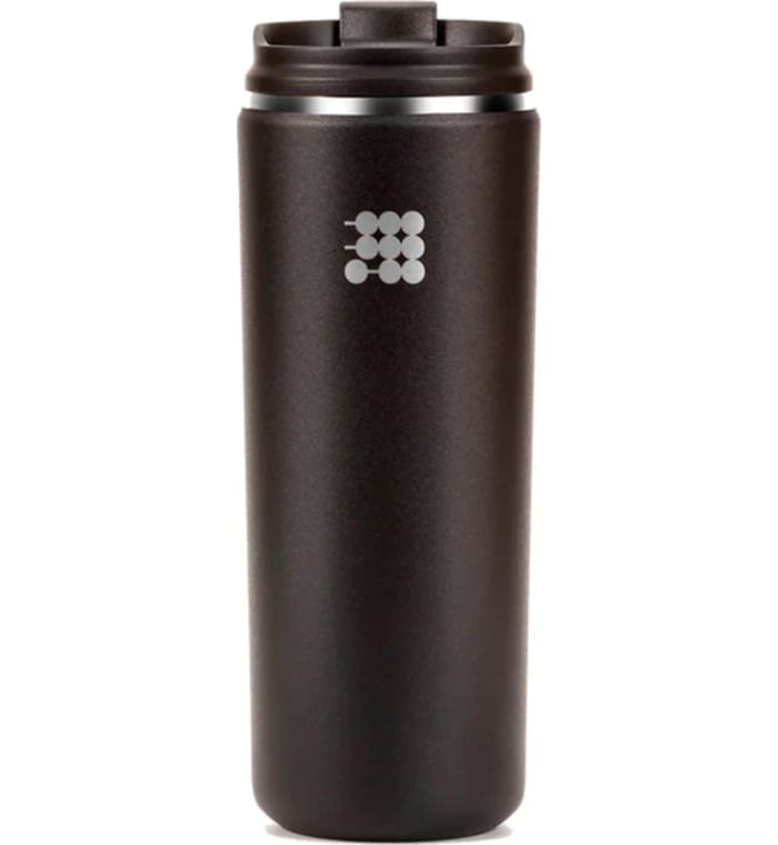 Botella cubitt 16 onz 2 tapas diferentes a prueba de fugas, tapa de café de boca ancha perfecta para bebidas calientes, y tapa deportiva giratoria de boca ancha con un asa perfecta para bebidas fríasTravel Mug Color Negro