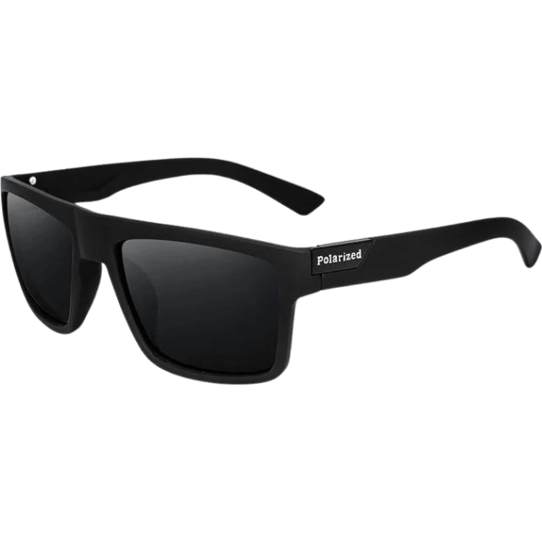 Product image of Gafa de sol polarizadas clásicas cuadradas de moda para hombres y mujeres Retro para conducir, para pescar, gafas de sol de diseñador de marca de lujo, gafas UV400 - POLARIZADO NEGRO