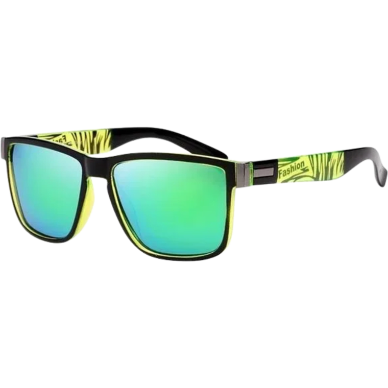 Product image of Gafa de sol polarizadas clásicas cuadradas de moda para hombres y mujeres Retro para conducir, para pescar, gafas de sol de diseñador de marca de lujo, gafas UV400 - POLARIZADO VERDE - AZUL