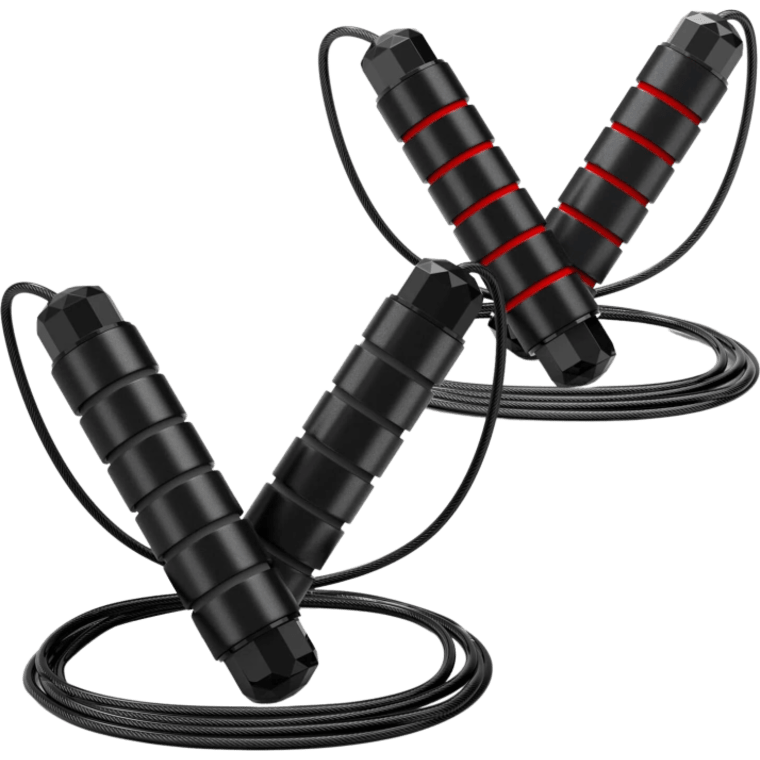 Product image of Cuerda de Saltar Ajustable y Anti enredos con Rodamientos: Ideal para Fitness en Casa para Todas las Edades 2 Unidades en la caja