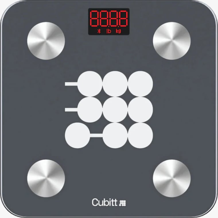 Product image of CUBITT - Báscula de peso digital inteligente, analizador de composición corporal, IMC, masa muscular, báscula de grasa corporal con sincronización de aplicación para teléfono inteligente con Bluetooth