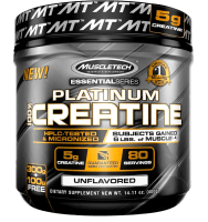 MuscleTech Platinum 100% creatine - Creatina Micronizada, Suplemento de Recuperación y Crecimiento Muscular, Sin Sabor, 80 Dosis