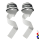 Product thumbnail for STRAPS SDK COLOR BLANCO: Correas de algodón para levantamiento de muñecas, correas de levantamiento de pesas con muñeca acolchada de neopreno y silicona antideslizante