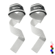 STRAPS SDK COLOR BLANCO: Correas de algodón para levantamiento de muñecas, correas de levantamiento de pesas con muñeca acolchada de neopreno y silicona antideslizante