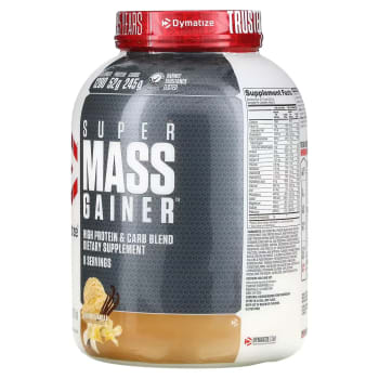 Proteina para Ganancias Masivas Dymatize, suplemento, Super Mass Gainer, Vainilla Gourmet, 6 libras