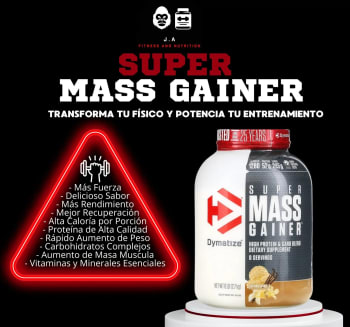 Proteina para Ganancias Masivas Dymatize, suplemento, Super Mass Gainer, Vainilla Gourmet, 6 libras