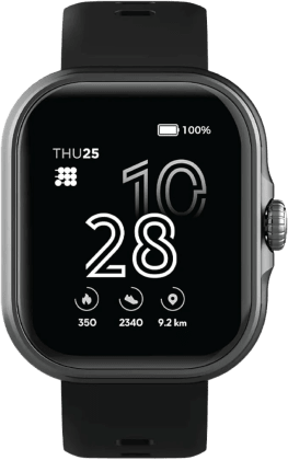 RELOJ INTELIGENTE Cubitt Viva Smartwatch/Fitness Tracker con pantalla táctil AMOLED de 1,84", llamadas Bluetooth, más de 60 deportes, oxígeno en sangre, frecuencia cardíaca, estrés y monitor de sueño, resistente al agua, contador de pasos para hombres y mujeres