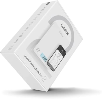 CUBITT Báscula inteligente de cocina, báscula de alimentos Bluetooth con calculadora nutricional para ceto, macro y calorías, gramos digitales y onzas para pérdida de peso, cocinar y hornear