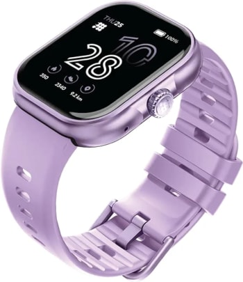 RELOJ INTELIGENTE Cubitt Viva Smartwatch/Fitness Tracker con pantalla táctil AMOLED de 1,84", llamadas Bluetooth, más de 60 deportes, oxígeno en sangre, frecuencia cardíaca, estrés y monitor de sueño, resistente al agua, contador de pasos para hombres y mujeres | LILAC