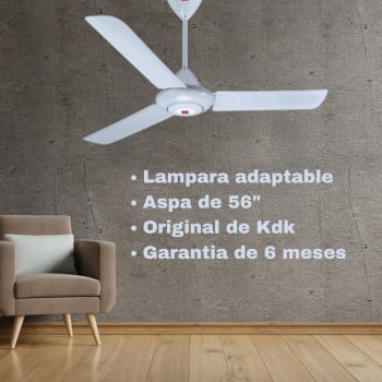 Abanico KDk de Techo Blanco de 56” - Potente y Silencioso