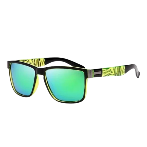 Imagen del producto Gafa de sol polarizadas clásicas cuadradas de moda para hombres y mujeres Retro para conducir, para pescar, gafas de sol de diseñador de marca de lujo, gafas UV400 - POLARIZADO VERDE - AZUL