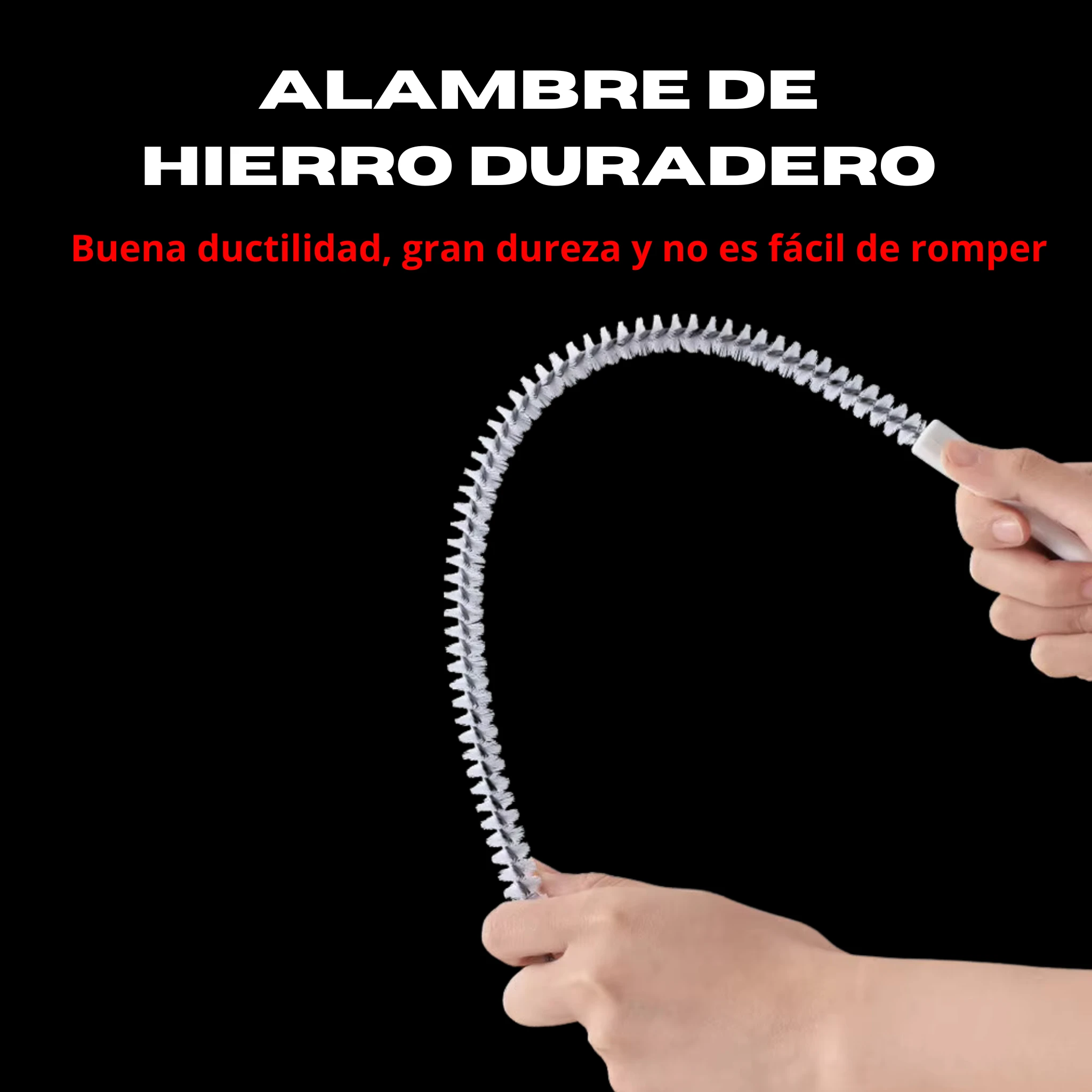 Cepillo Flexible para Limpieza Profunda de Tuberías: Ideal para Cocina, Baño y Fregaderos