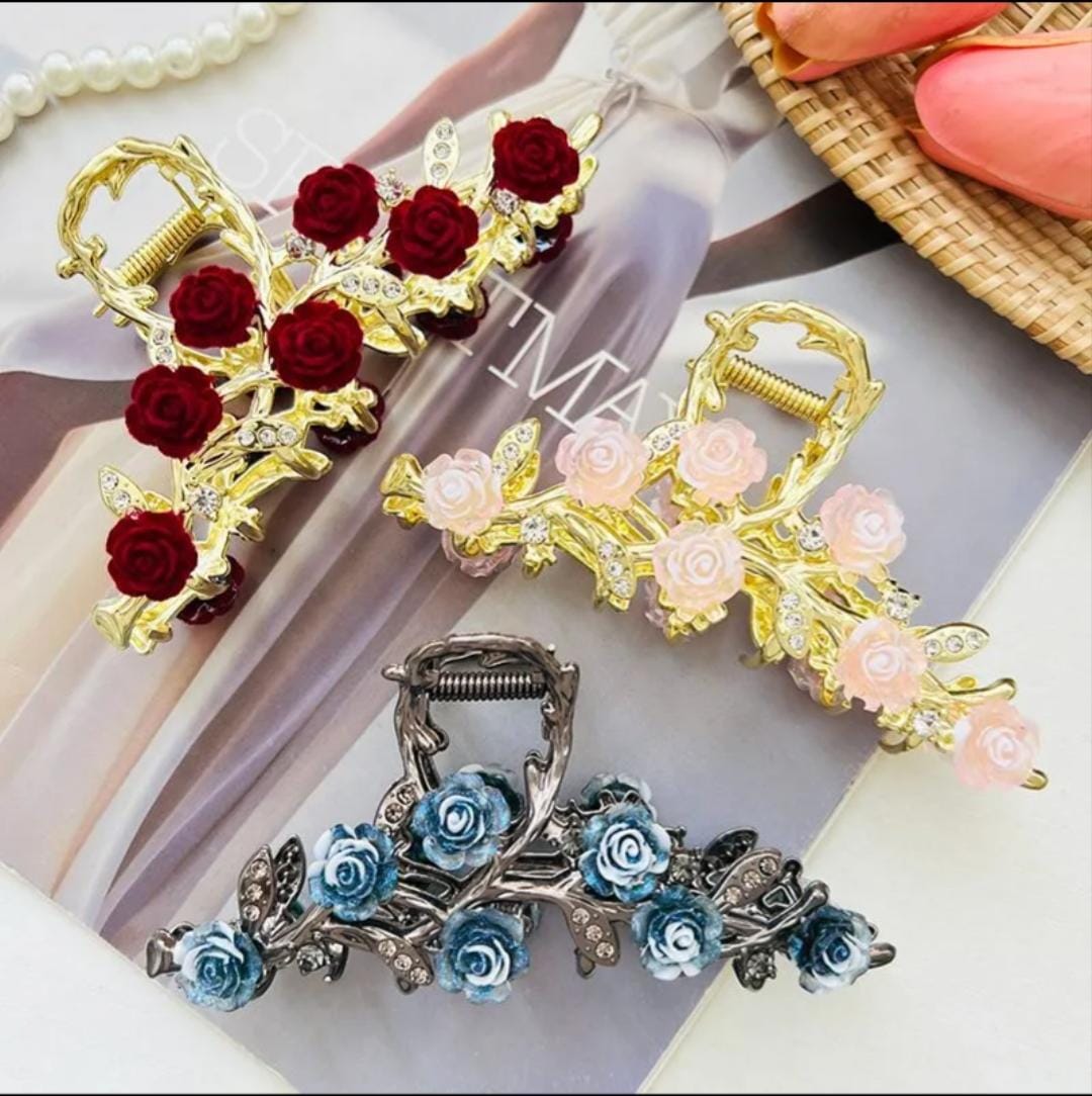 Elegant Floral Metal Hair Clip [TBD0006]