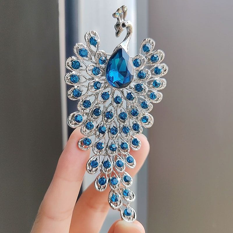 Luxury Crystal Peacock Brooch