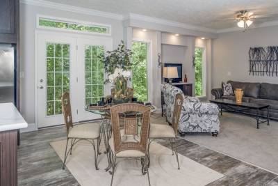 dining room and den