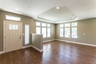 entry and living room