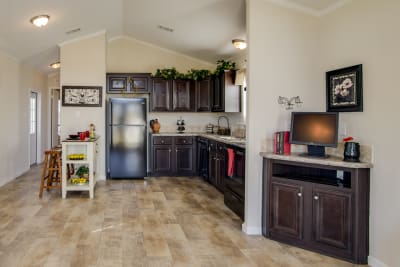 Cimarron Classic 1207 entertainment center and kitchen