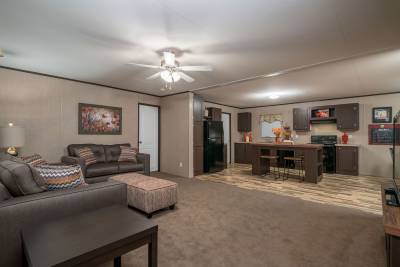 RM2852A by Redman Homes living room and kitchen