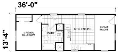 Genesis ADU 480 standard floor plan