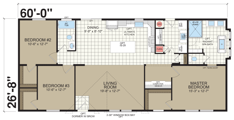New Moon A 46026 Redman Homes Pennsylvania Floor Plan