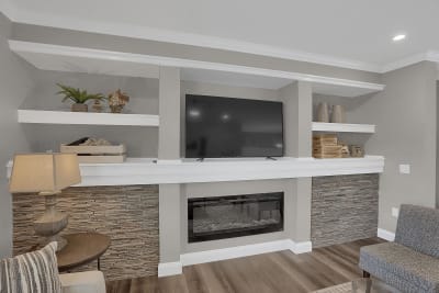 Entertainment Center and Fireplace