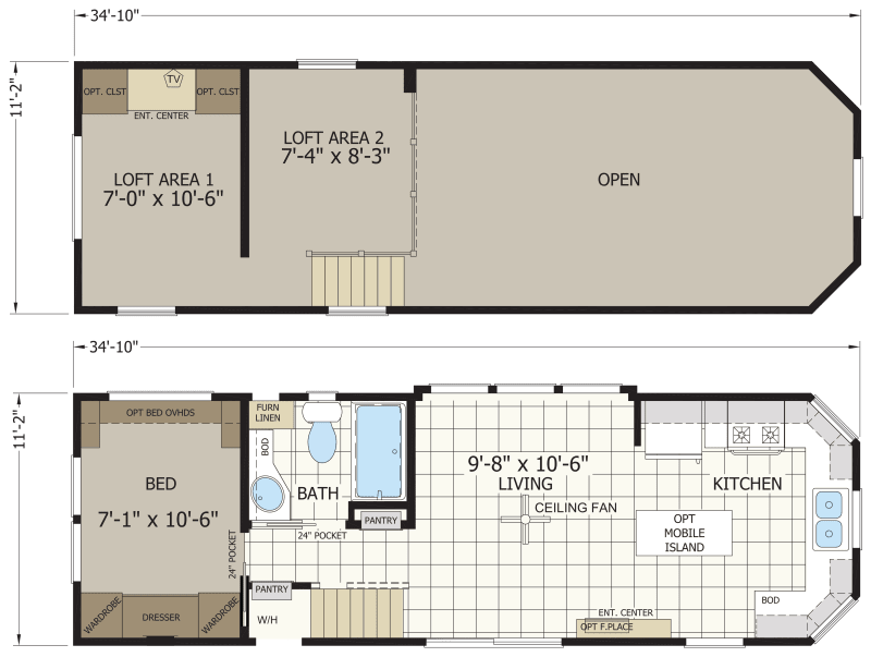 Park Model 522 Highland Manufacturing Champion Homes