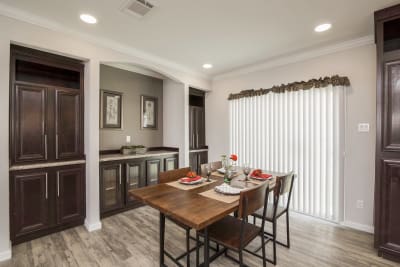 Hillcrest IV dining room and cabinets