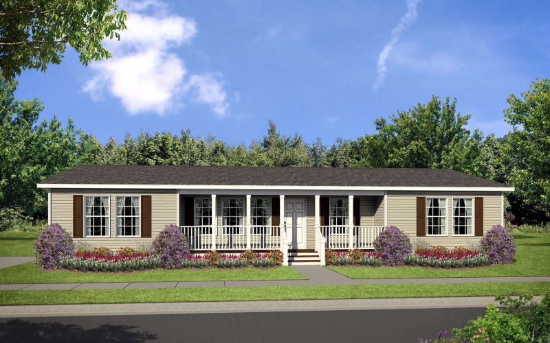 Dutch 3256 Elevation with Recessed Front Porch