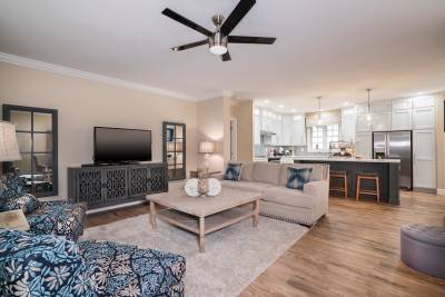 living room and kitchen