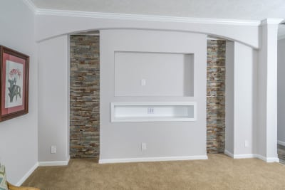 living room built ins
