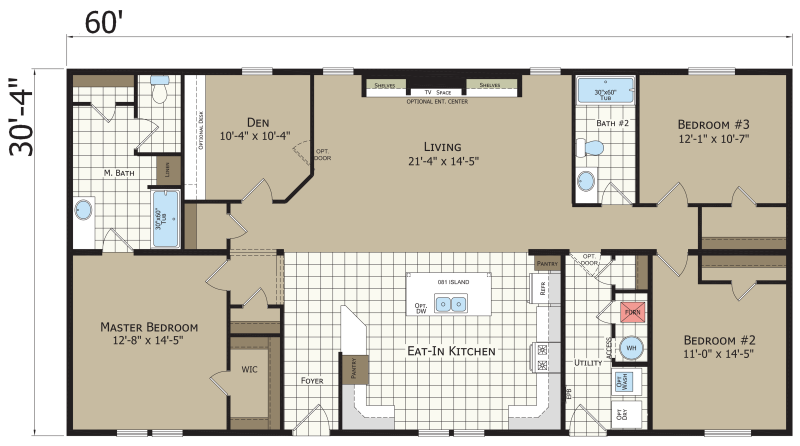 Advantage 3264 215 Redman Homes Indiana Floor Plan