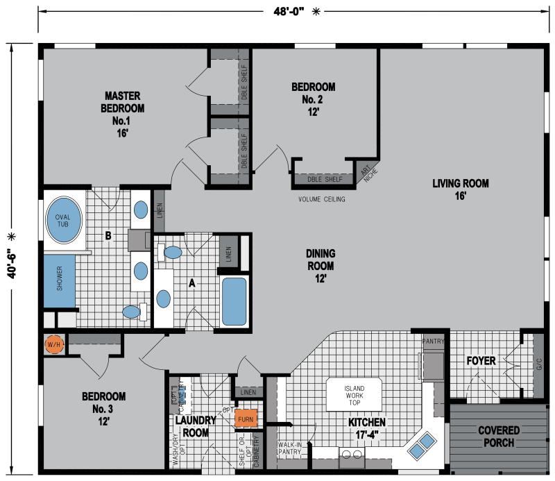 Skyline Manufactured Homes Floor Plans Floor Roma   Westridge 1473 Standard 