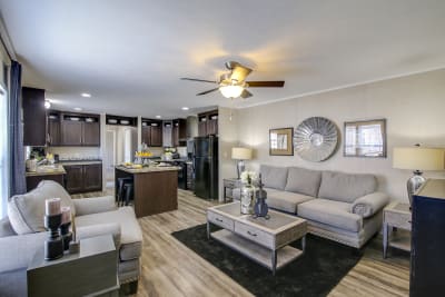 Essentials L27610 living room and kitchen