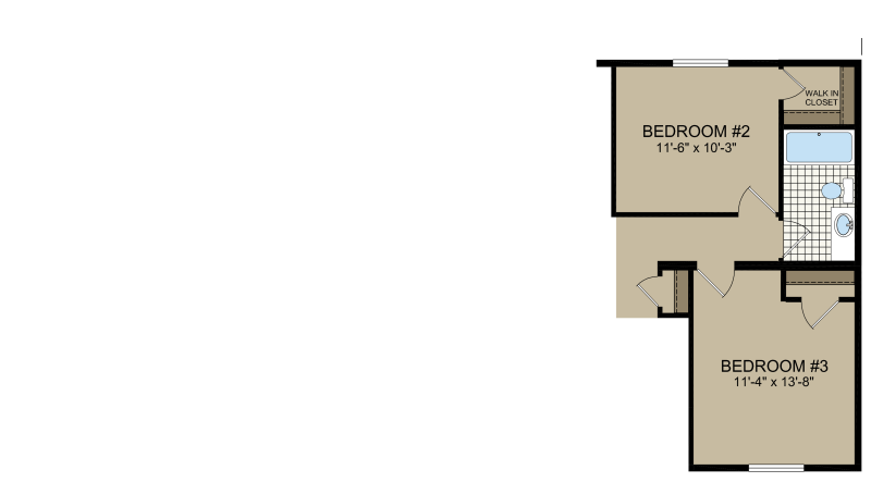 Optional Layout for Bedrooms 3 and Hallway