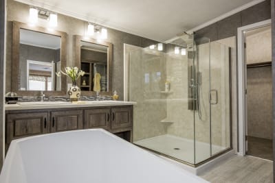 The Newton 702B master bathroom