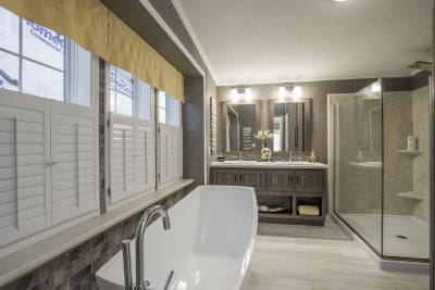 The Newton 702B master bathroom