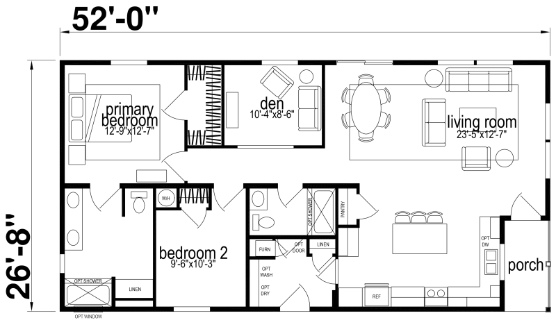 Skyline Homes McMinnville OR - 2 bedroom manufactured home - Hillcrest G818