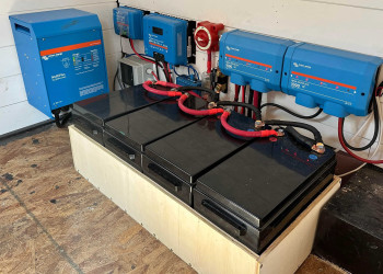 Electrical system solar controllers Victron multiplus lynx distributor batteries.jpg