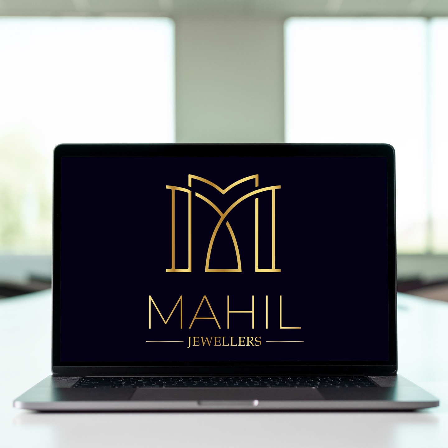 MAHIL Jewellers logo design showcasing elegant typography and premium luxury jewelry brand identity