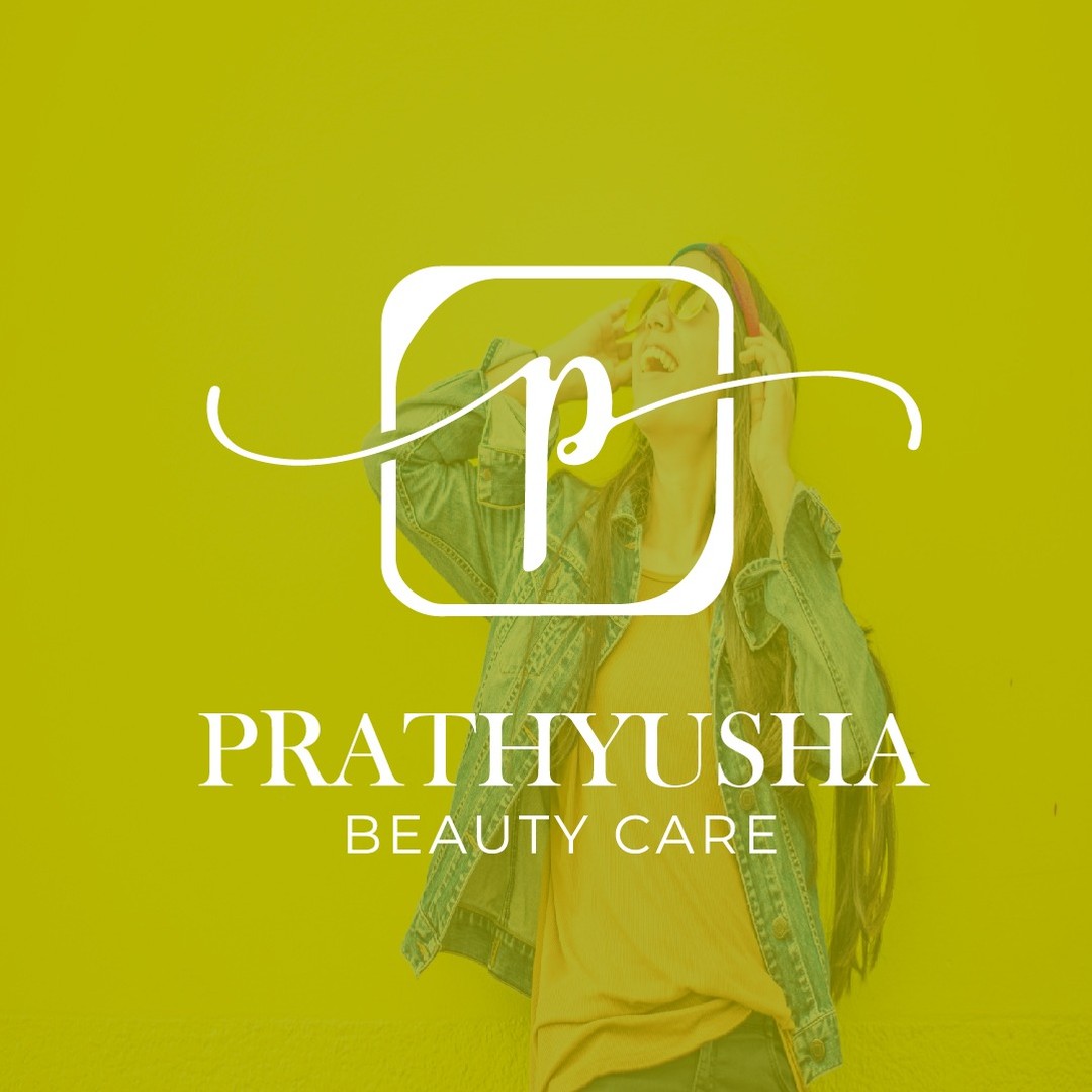 Prathushya Beauty Care logo design with elegant beauty and skincare branding