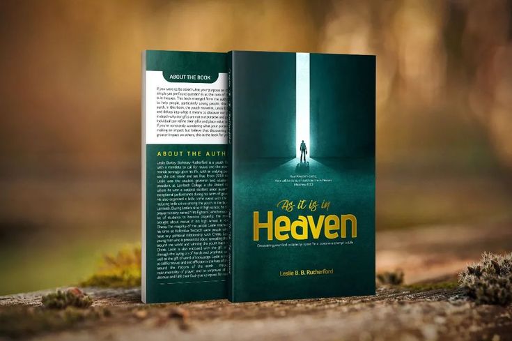 Christian spiritual book cover design for As It Is in Heaven featuring symbolic pathway, light imagery, and inspirational typography