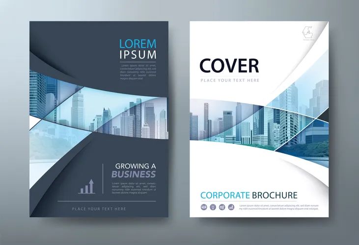 Corporate brochure and business cover design with modern layout and professional branding