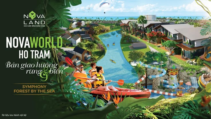 Township resort banner showcasing luxury living and recreational activities