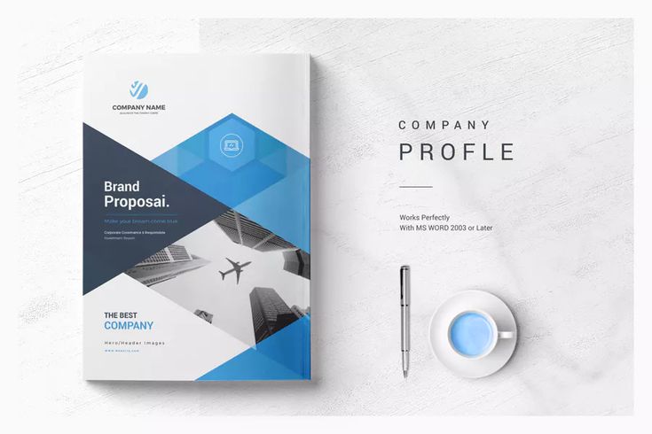 Modern company profile and brand proposal design with clean corporate layout and professional typography