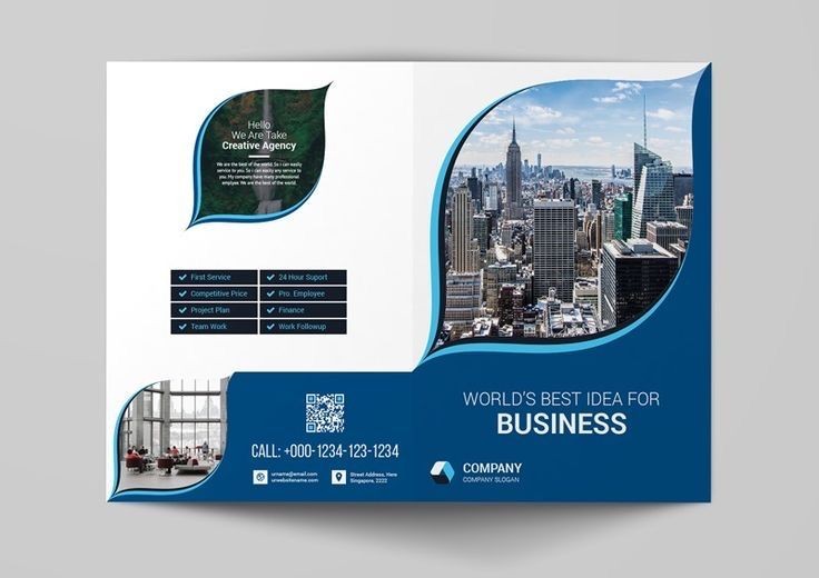 Corporate agency brochure design with modern layout