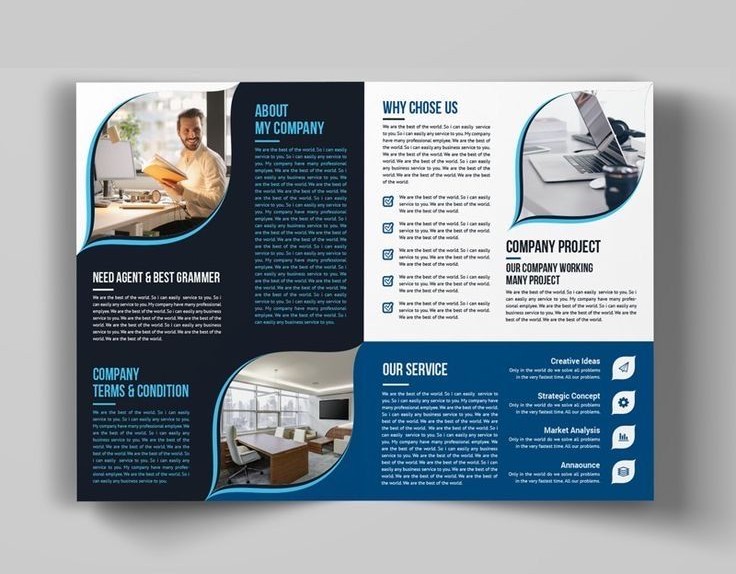 Corporate agency brochure design with modern layout