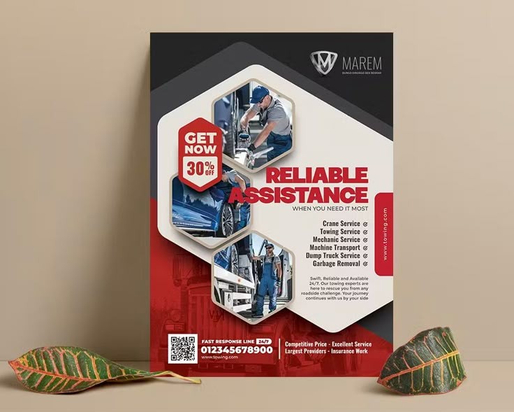 Industrial safety flyer design for workplace compliance services