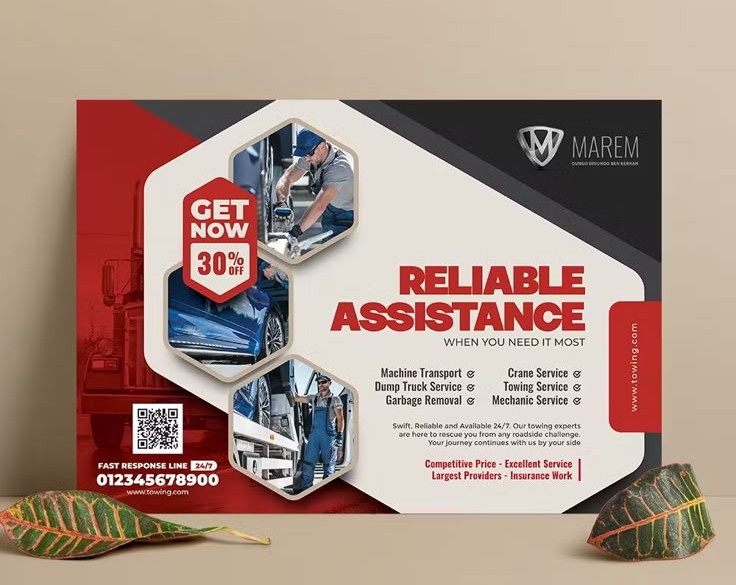 Industrial safety flyer design for workplace compliance services